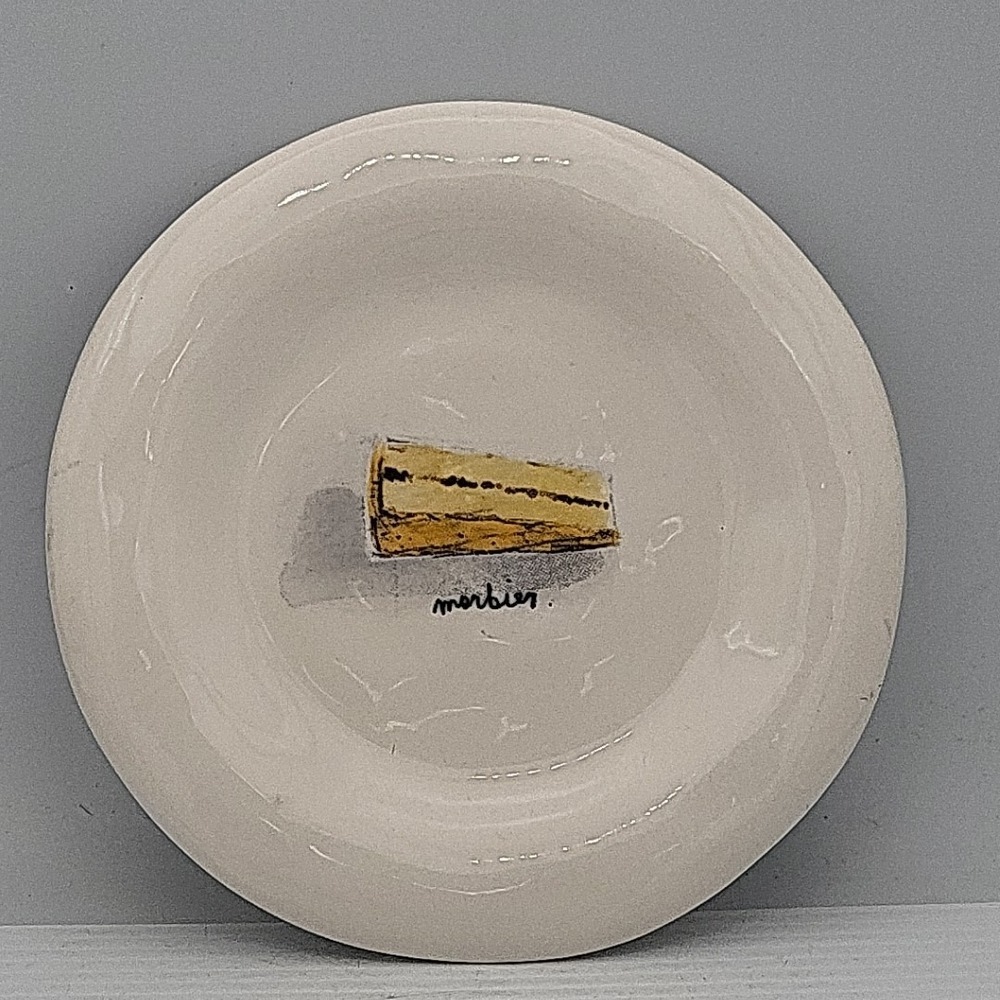 Rae Dunn Magenta Cheese Appetizer Plate- Morbier
